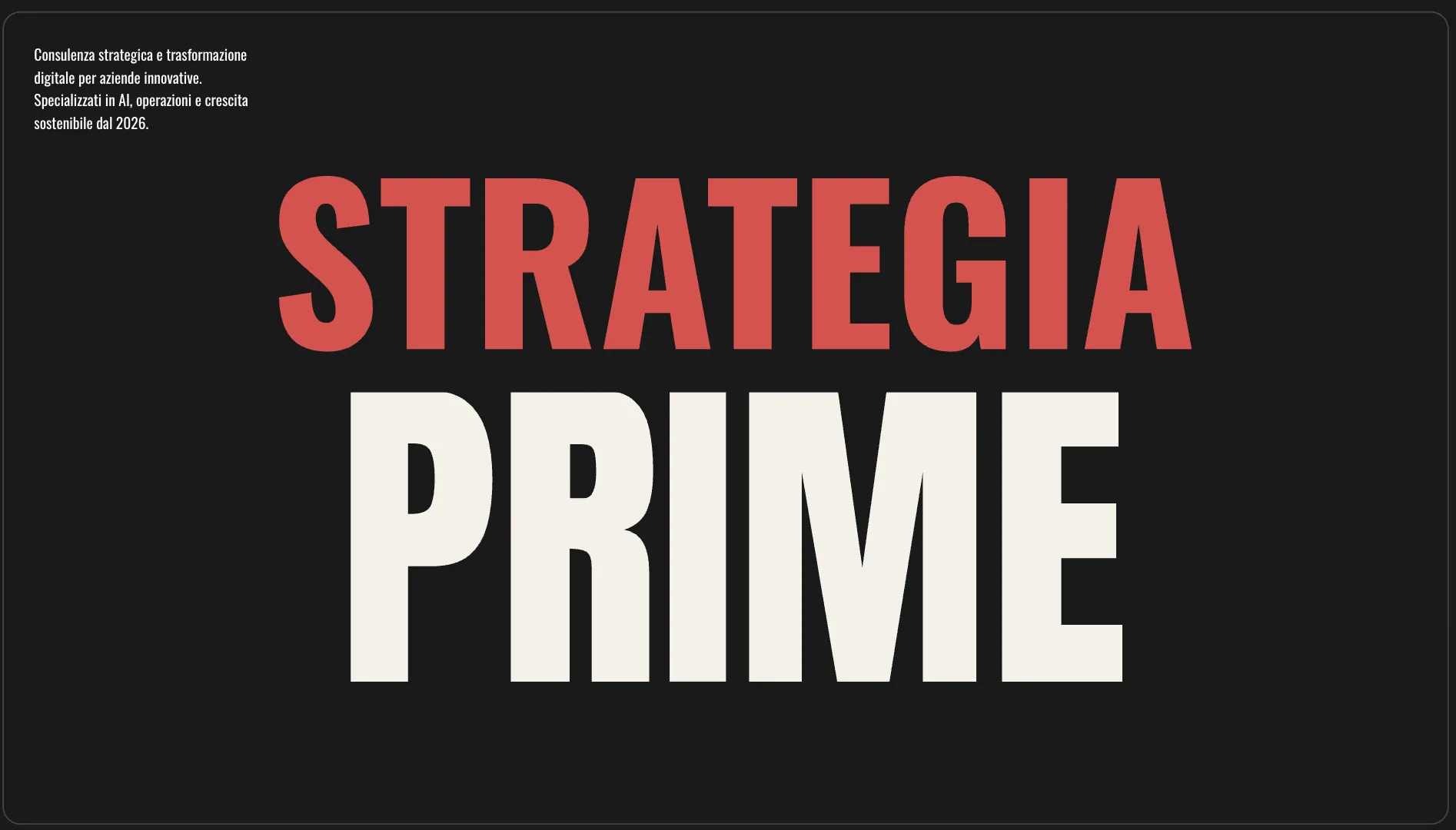 Slide minimalista con layout pulito generato da Derivant